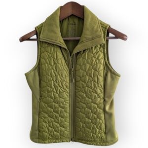 LL Bean Size XS Green Quilted Vest Thinsulate Lightweight insulated Puffer